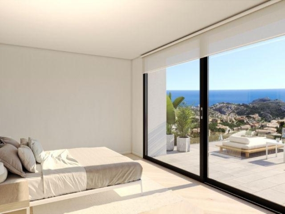 Villa de lujo de 4 dormitorios con piscina infinity y vistas al mar a la venta en Benitachell