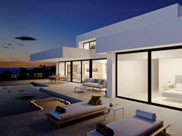 Villa de lujo de 4 dormitorios con piscina infinity y vistas al mar a la venta en Benitachell