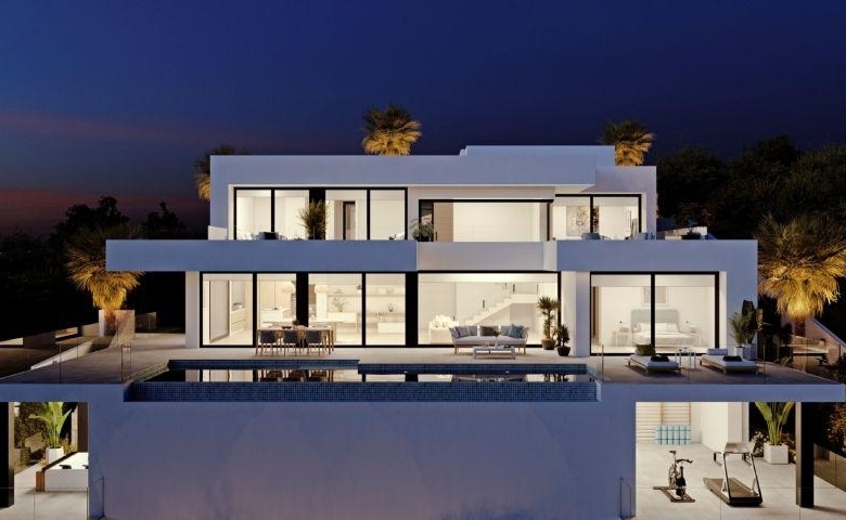 Villa de lujo de 4 dormitorios con piscina infinity y vistas al mar a la venta en Benitachell
