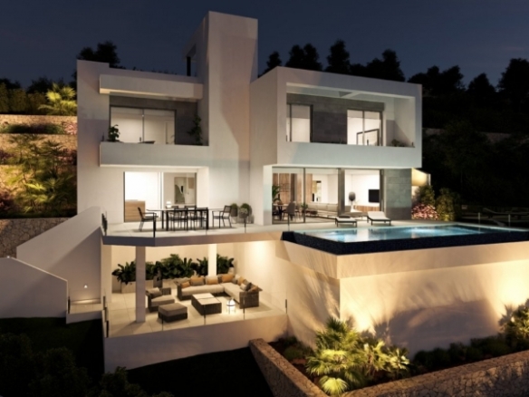 Exclusiva villa de 3 dormitorios con piscina infinity y vistas al mar en Benitachell(Alicante)