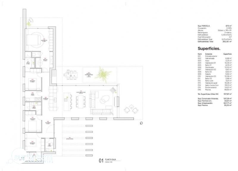 Exclusiva villa en una sola planta de 4 dormitorios junto a la Marquesa Golf(Ciudad Quesada)