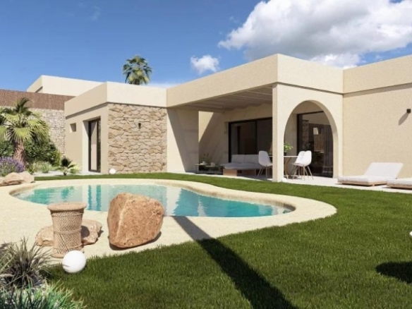 Villa de 3 dormitorios en una planta con piscina privada en resort de golf(Murcia)