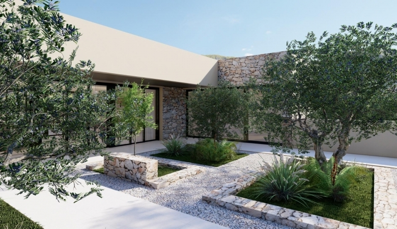 Fantástica villa en una sola planta con 6 dormitorios y piscina dentro de un viñedo en Yecla(Murcia)