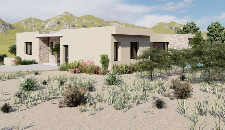 Fantástica villa en una sola planta con 6 dormitorios y piscina dentro de un viñedo en Yecla(Murcia)