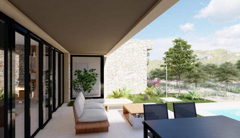 Fantástica villa en una sola planta con 6 dormitorios y piscina dentro de un viñedo en Yecla(Murcia)