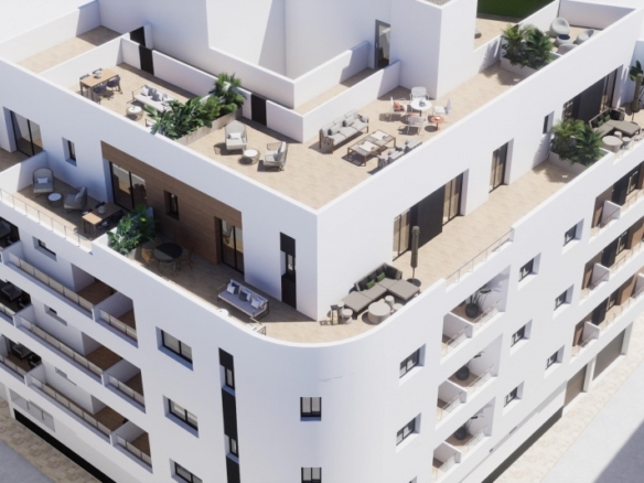 Apartamento de 2 dormitorios de nueva construcción cerca de la playa en el centro de Torrevieja