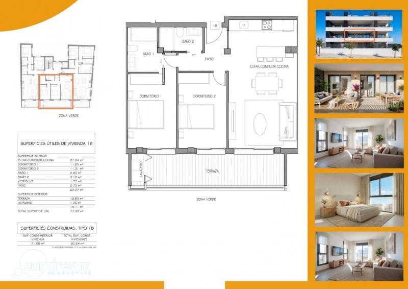 g_43482-27-13 Apartamento de nueva construcción con 2 dormitorios a la venta en Benijófar(Alicante)