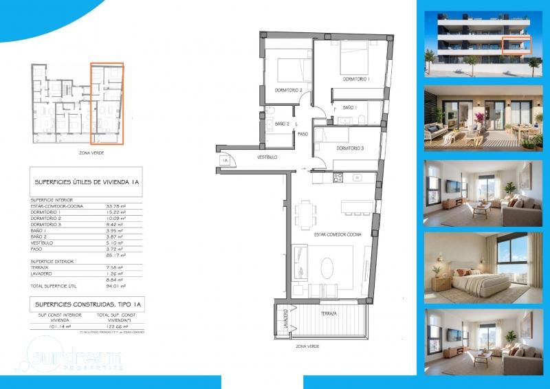 g_43483-29-13 Apartamento de 3 dormitorios de nueva construcción a la venta en Benijófar(Alicante)