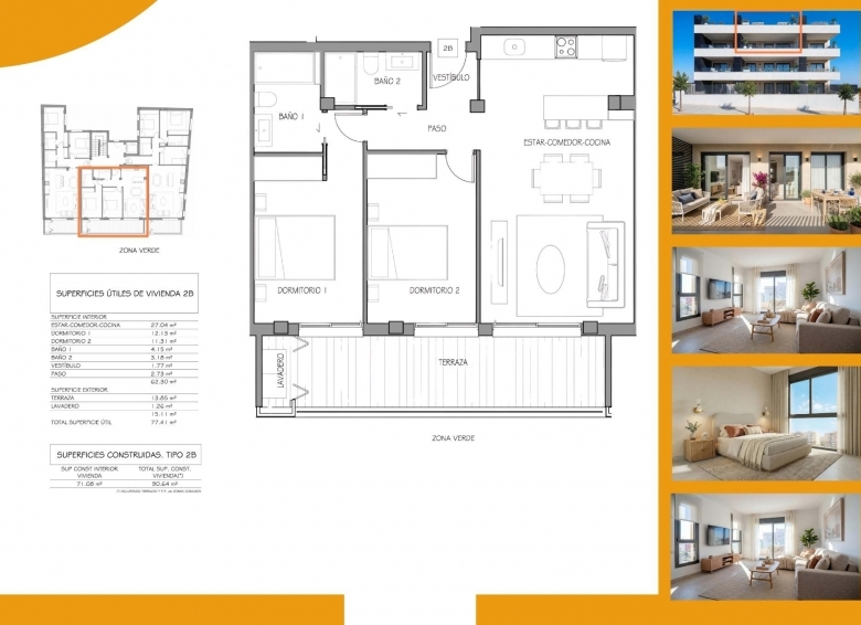 Ático de 2 dormitorios de nueva construcción a la venta en Benijófar(Alicante)
