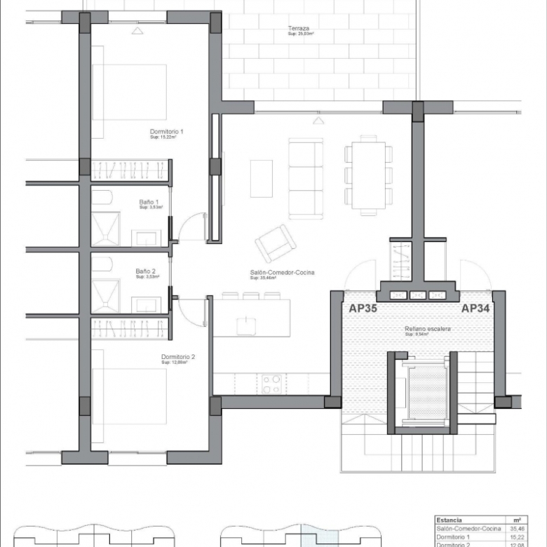 Apartamento de 2 dormitorios de nueva construcción a la venta en El Raso(Guradamar del Segura)