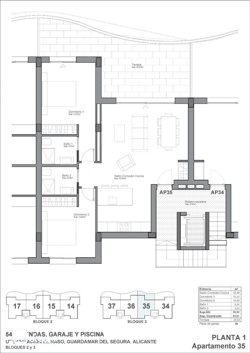 g_43486-10-22 Apartamento de 2 dormitorios de nueva construcción a la venta en El Raso(Guradamar del Segura)