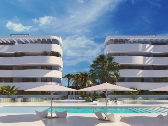 Ático de 2 dormitorios de nueva construcción con gran solarium a la venta en El Raso(Guardamar del Segura)