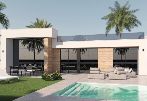 Villa en una sola planta con 3 dormitorios y piscina privada en Condado de Alhama Golf Resort(Murcia)