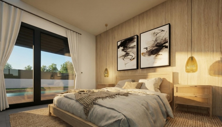 Villa en una sola planta a medida con 3 dormitorios y piscina privada en Pinoso(Alicante)