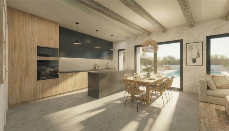 Villa a medida con 3 dormitorios y piscina privada rodeada de naturaleza en Pinoso(Alicante)