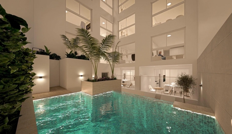 Apartamento de 1 dormitorio a 800m de la playa y el paseo marítimo en Torrevieja(Alicante)