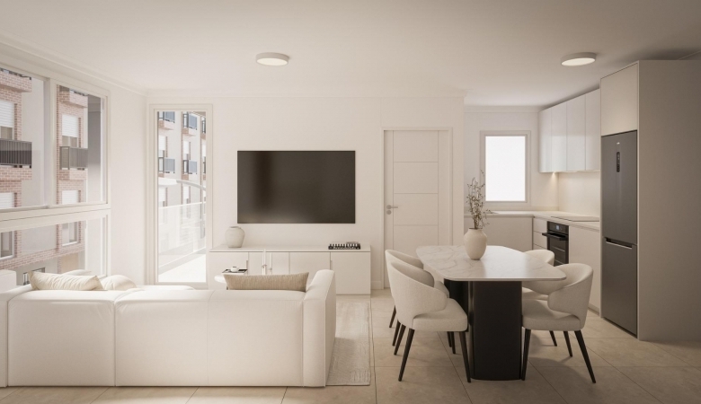 Apartamento de 1 dormitorio a 800m de la playa y el paseo marítimo en Torrevieja(Alicante)