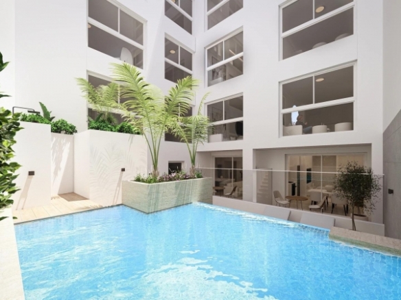 Apartamento de 1 dormitorio a 800m de la playa y el paseo marítimo en Torrevieja(Alicante)