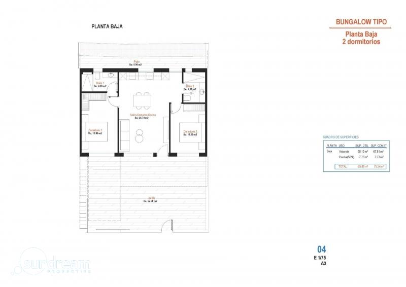 Bungalow de planta baja con 2 dormitorios a la venta en Condado de Alhama Golf Resort, Murcia