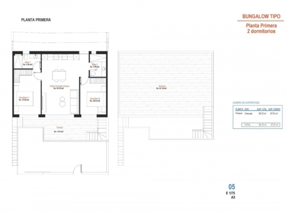 Bungalow de planta alta con 2 dormitorios y solarium privado a la venta en Condado de Alhama Golf Resort, Murcia