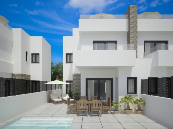 Villa adosada de 3 dormitorios con piscina privada a la venta en Vistabella Golf Resort