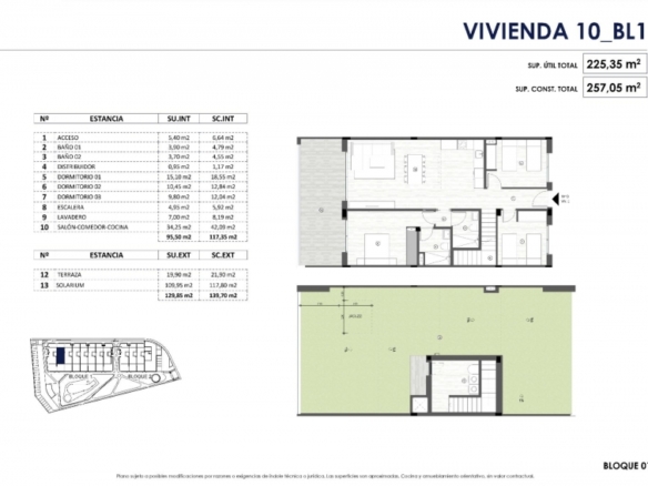 Bungalow de planta alta con 3 dormitorios y gran solarium a la venta en La Manga Club