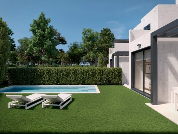Villa de 3 dormitorios con piscina privada en Santa Rosalia Lake and Life Resort, Murcia