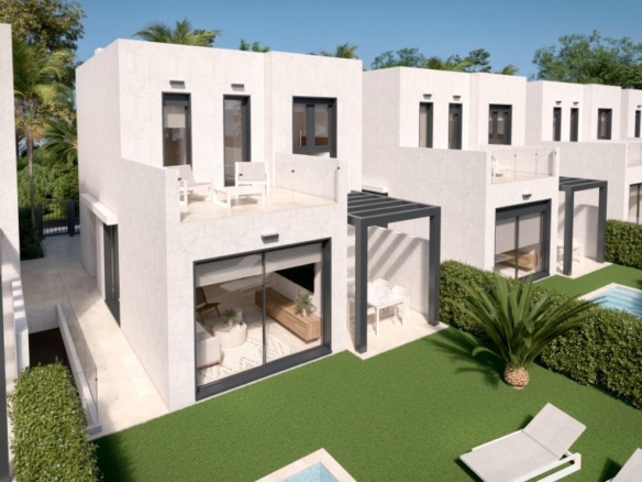 Villa de 3 dormitorios con piscina privada en Santa Rosalia Lake and Life Resort, Murcia