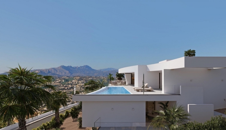 Villa de lujo de nueva construcción con 4 dormitorios y vistas panorámicas al mar en venta en Cumbre del Sol