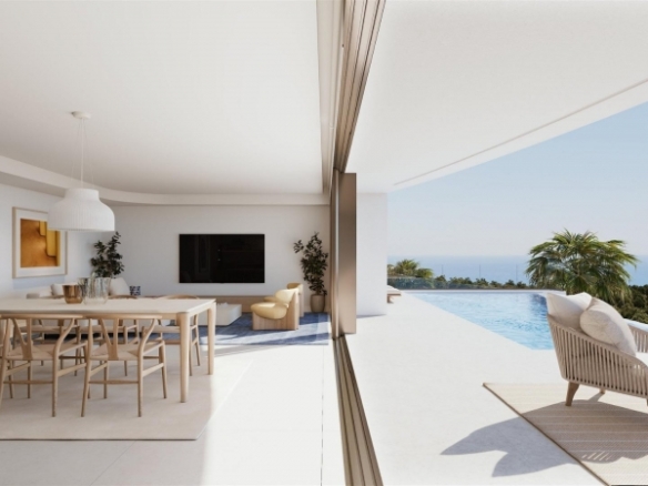 Villa de lujo de nueva construcción con 4 dormitorios y vistas panorámicas al mar en venta en Cumbre del Sol