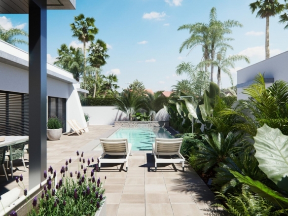 Villa de una planta con 3 dormitorios y piscina privada en San Javier