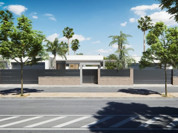 Villa de una planta con 3 dormitorios y piscina privada en San Javier