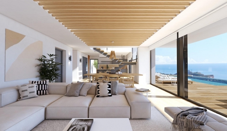 Villa de lujo de 3 dormitorios con piscina privada y vistas panorámicas al mar a la venta en Cumbre del Sol(Alicante)