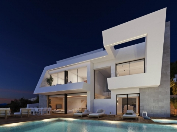 Villa de lujo de 3 dormitorios con piscina privada y vistas panorámicas al mar a la venta en Cumbre del Sol(Alicante)