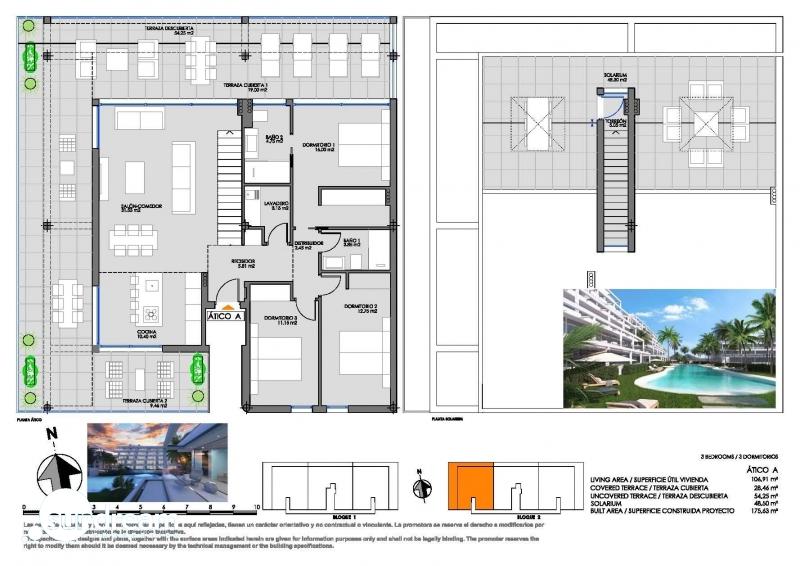 g_43621-28-19 Ático de 3 dormitorios con amplia terraza y solarium en Mar de Cristal(Cartagena)