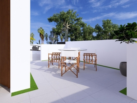 Villa pareada de 3 dormitorios con piscina privada a la venta en Daya Nueva(Alicante)