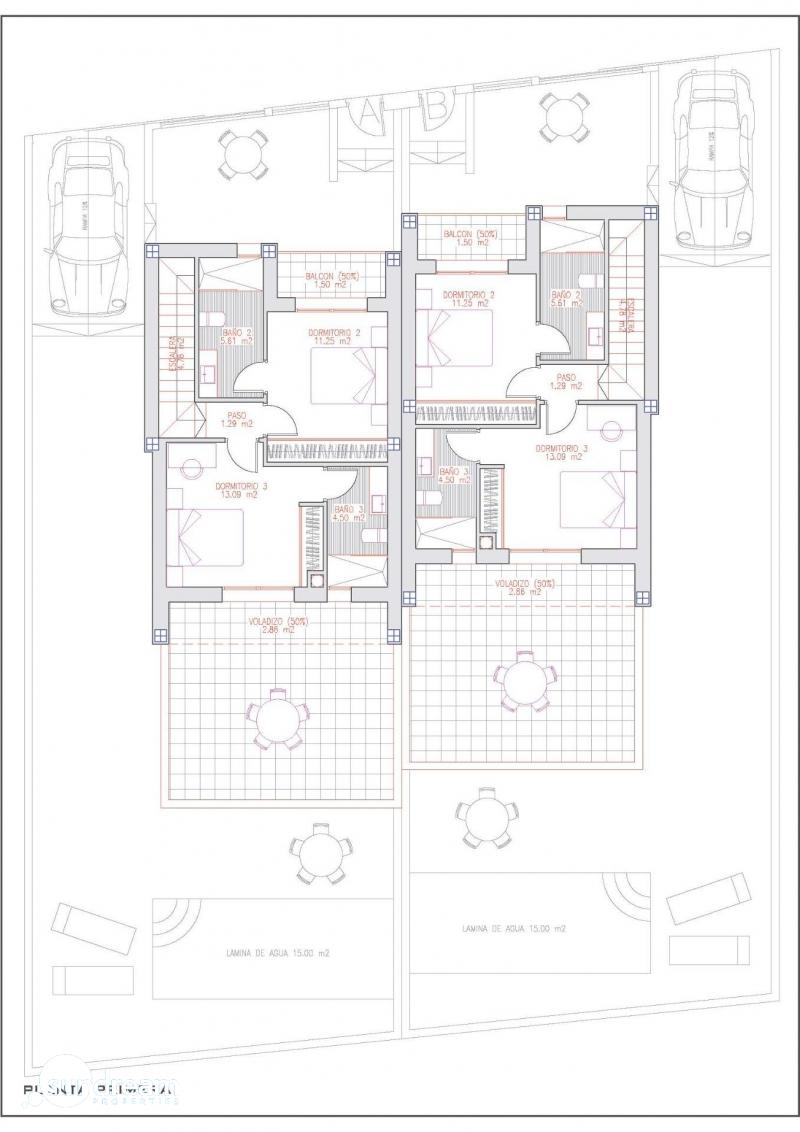 g_43631-5-14 Villa pareada de 3 dormitorios con piscina privada a la venta en Daya Nueva(Alicante)