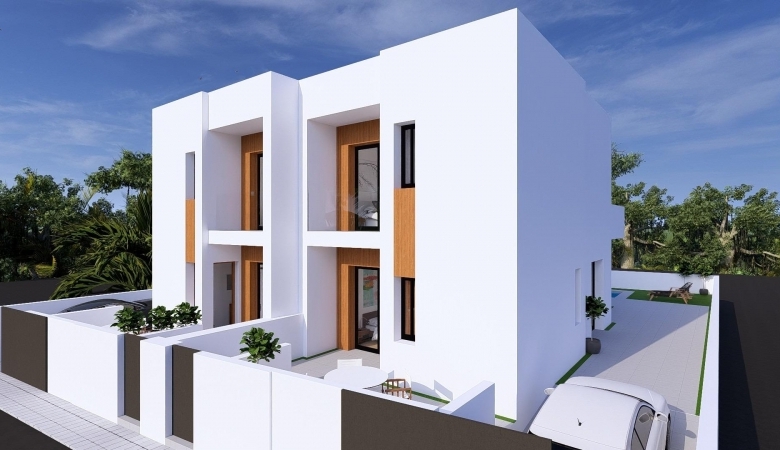 Villa pareada de 3 dormitorios con piscina privada a la venta en Daya Nueva(Alicante)