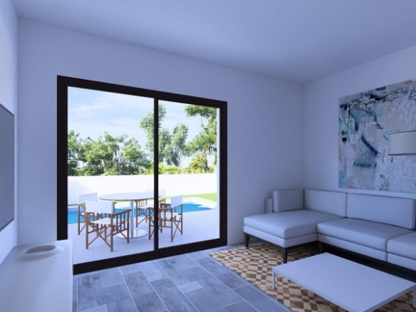 Villa pareada de 3 dormitorios con piscina privada a la venta en Daya Nueva(Alicante)