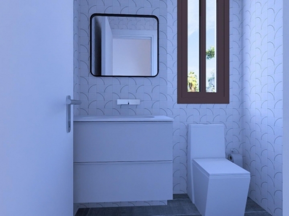 Villa pareada de 3 dormitorios con piscina privada a la venta en Daya Nueva(Alicante)