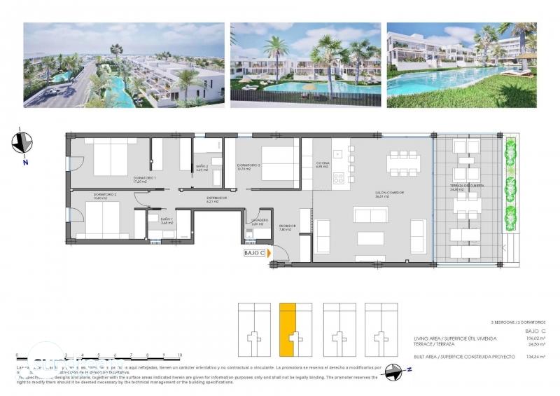 g_43633-23-5 Bungalow de planta baja de 3 dormitorios con amplia terraza a la venta en Mar de Cristal