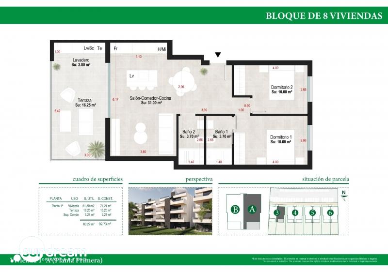 Apartamento llave en mano de 2 dormitorios a la venta en el campo de Golf de Condado de Alhama