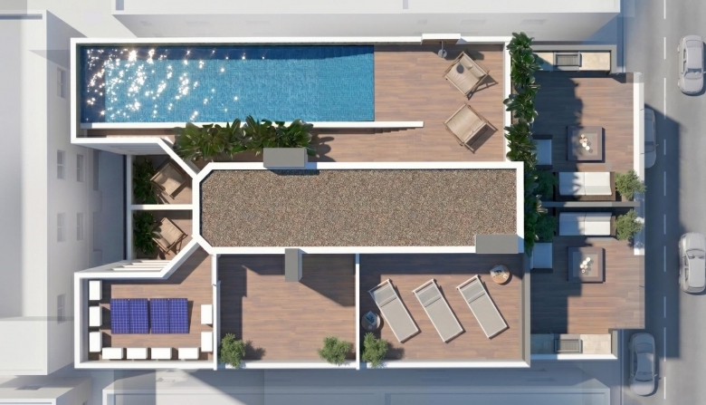 Apartamento de planta baja con 2 dormitorios a 600 metros de la playa en Guardamar del Segura