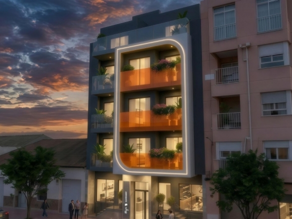 Apartamento de planta baja con 2 dormitorios a 600 metros de la playa en Guardamar del Segura