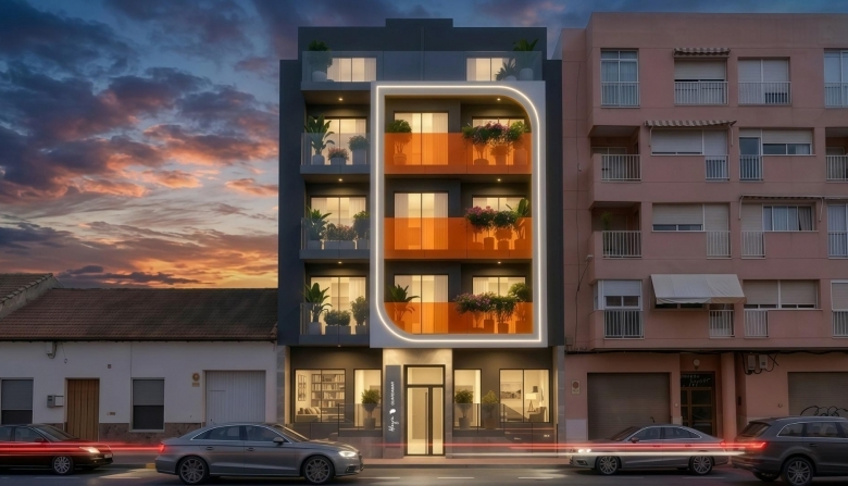 Apartamento de planta baja con 2 dormitorios a 600 metros de la playa en Guardamar del Segura