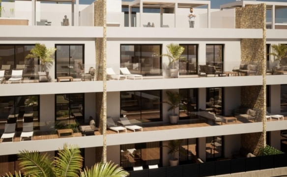 Ático de nueva construcción con 2 dormitorios con vistas al mar a la venta en Finestrat