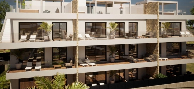 Ático de nueva construcción con 2 dormitorios con vistas al mar a la venta en Finestrat