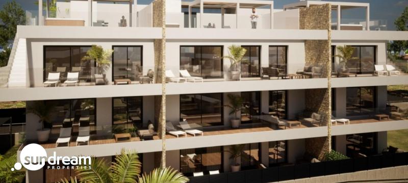 Ático de nueva construcción con 2 dormitorios con vistas al mar a la venta en Finestrat