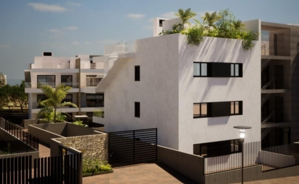 Ático de nueva construcción con 2 dormitorios con vistas al mar a la venta en Finestrat