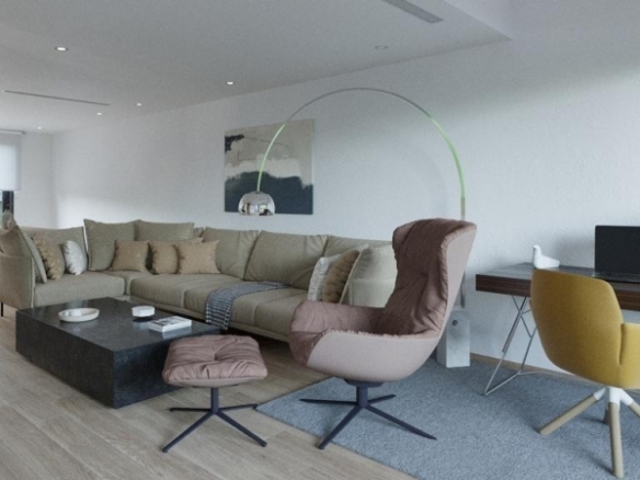 Ático de nueva construcción con 2 dormitorios con vistas al mar a la venta en Finestrat